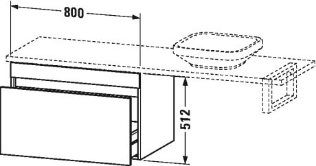DS533407979 DuraStyle Шкафчик для консоли Орех натуральный, декор Duravit - Вид №1