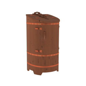 1670 Фитобочка со скосом "Стандарт" цвет вишня, покрытие тиковым маслом, фурнитура 007 Alyarus