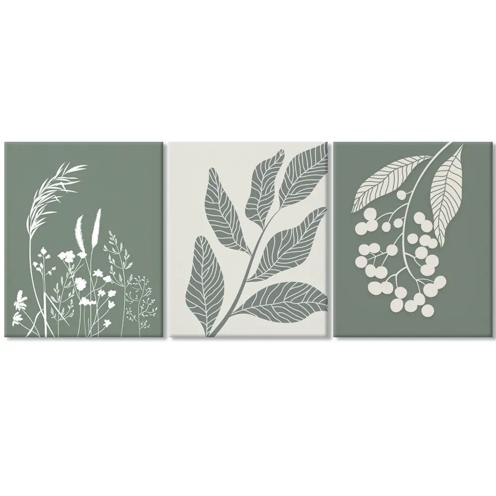 Santreyd Ботаника - модульная картина из 3 частей 40x50 см 89394673 STLM-1442878