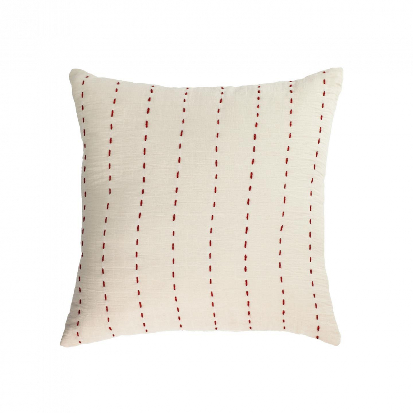 108285 Наволочка белого цвета с терракотовыми полосками 45 x 45 см La Forma Avidal  - Вид №1