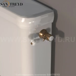 757093 Механизм смыва рычаг, для низкого бочка (ранец), установка ручки только справа. Retro