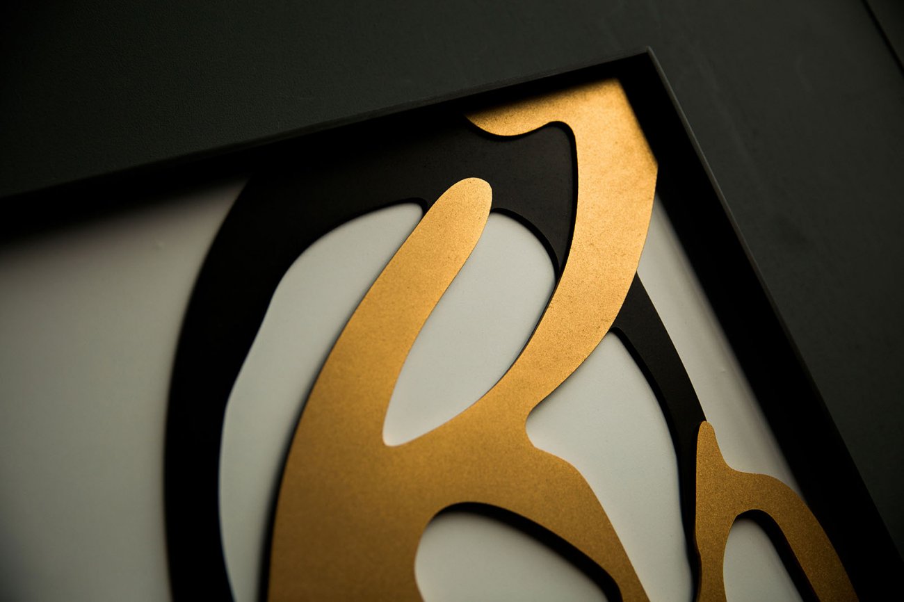 Панно-картина на стену Woodcut EVENHOME  192759 Золото;черный  - Вид №3