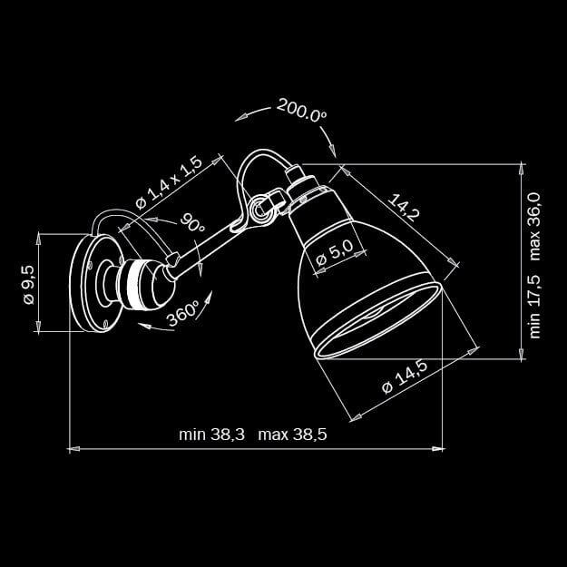 Спот настенный черный Lightstar Loft 765607 LIGHTSTAR LOFT 00-3891491 Черный - Вид №1