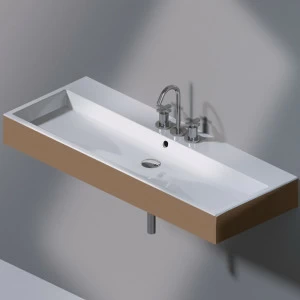 L279T1R3V4.255 Подвесная раковина настенная прямоугольная A. e T. Italia Tank бронзовая