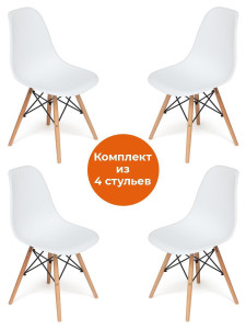 90567589 Кухонный стул Cindy (eames) 82х46х51 см пластик цвет натуральный 4 шт КОЛЛЕКЦИЯ MODERN STLM-0286524 TETCHAIR