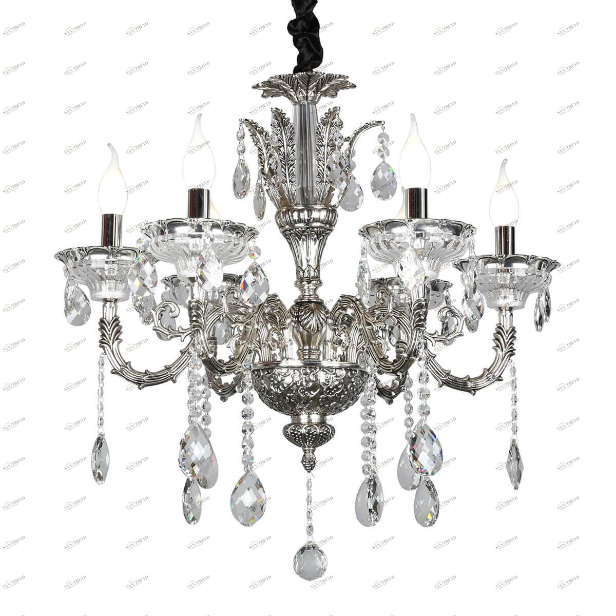 Подвесная люстра Omnilux Badesi OML-70503-06 OMNILUX ДИЗАЙНЕРСКИЕ, BADESI 187085 Хром 