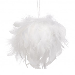 PB 50108 Шар перья белый 9 см GOODWILL