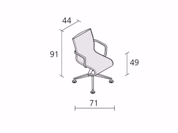 Сетчатое вращающееся офисное кресло с подлокотниками Alias рамка ARCH-00129401 - Вид №3