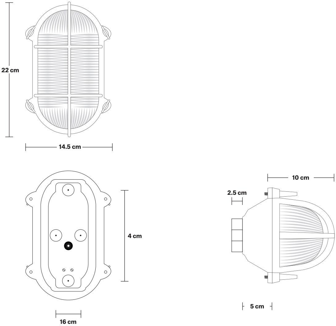 Industville Настенный светильник из алюминия Bulkhead Bk-ip65-owl6-bk-bw-r - Вид №6