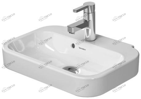Подвесная раковина настенная овальная Duravit Happy D.2 белая sun-id-1353452