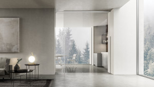 Бескаркасная стеклянная дверь