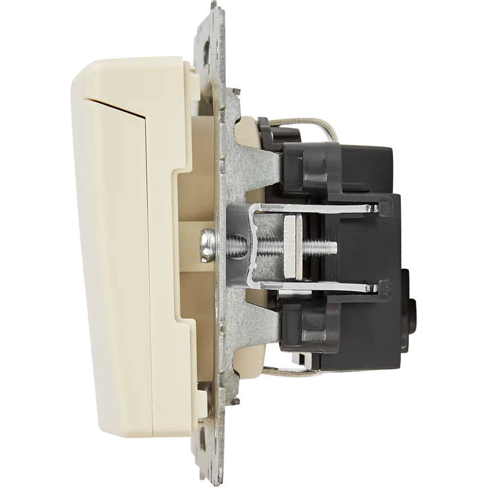 Розетка IEK Brite влагозащищенная с крышкой и шторками, бежевая 87761503 STLM-1115006 - Вид №2