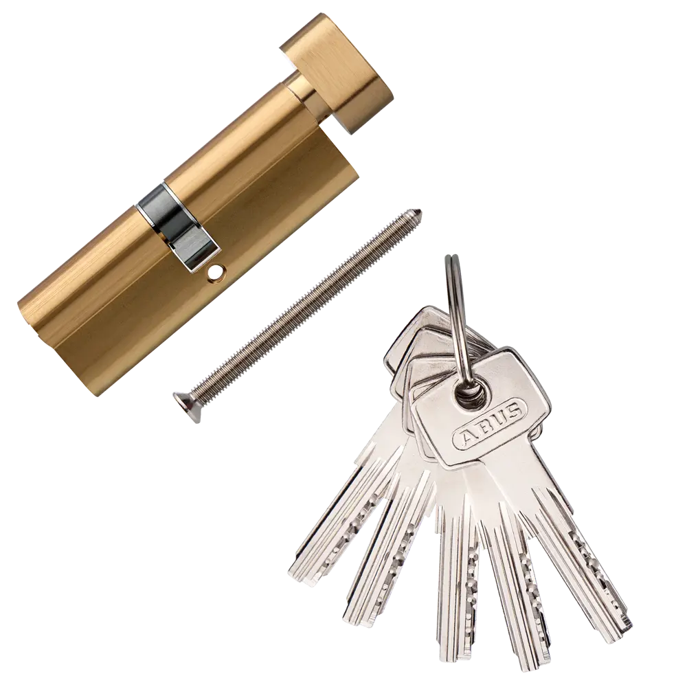 Цилиндр Abus 45х45 мм, ключ/вертушка, цвет золото 82389986 STLM-2159048 D6 - Вид №1