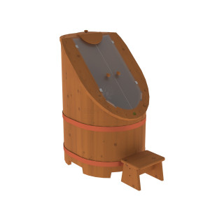 1769 Фитобочка со стеклом "Стандарт" цвет коньяк, фурнитура 007 Alyarus