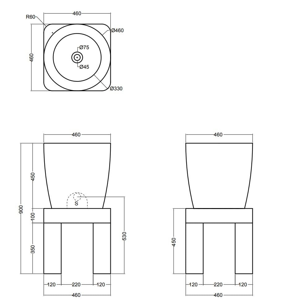 Деревянный напольный умывальник Axa DP ARCH-00042176 - Вид №4