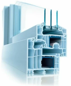 Agostinigroup Двустворчатое окно из пвх Bluline