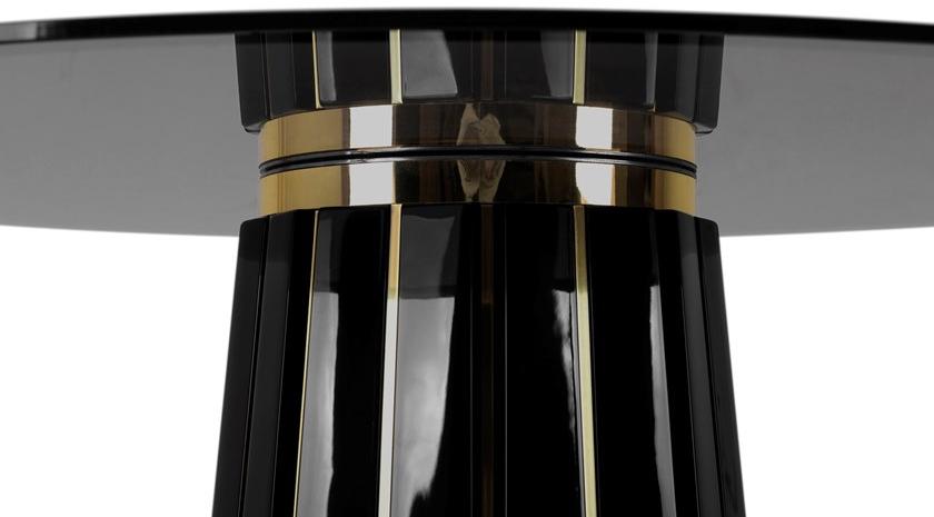 LUXXU Круглый стеклянный высокий журнальный столик Darian sun-id-1462436 - Вид №5