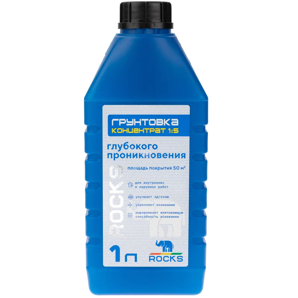 Грунт-концентрат глубокого проникновения Rocks 1 л для укрепления оснований 86533910 STLM-0069722
