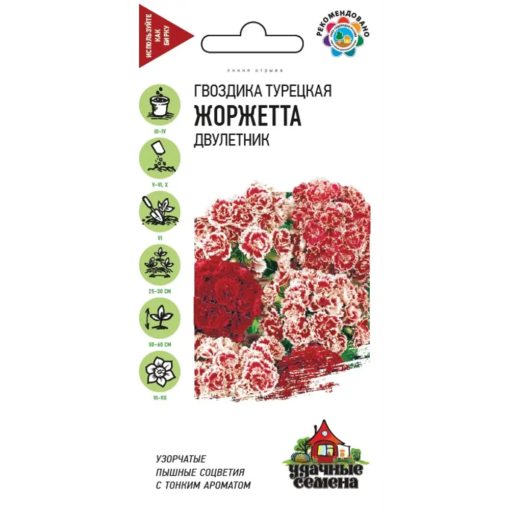 Семена Гвоздика турецкая Жоржетта ГАВРИШ STLM-2203208