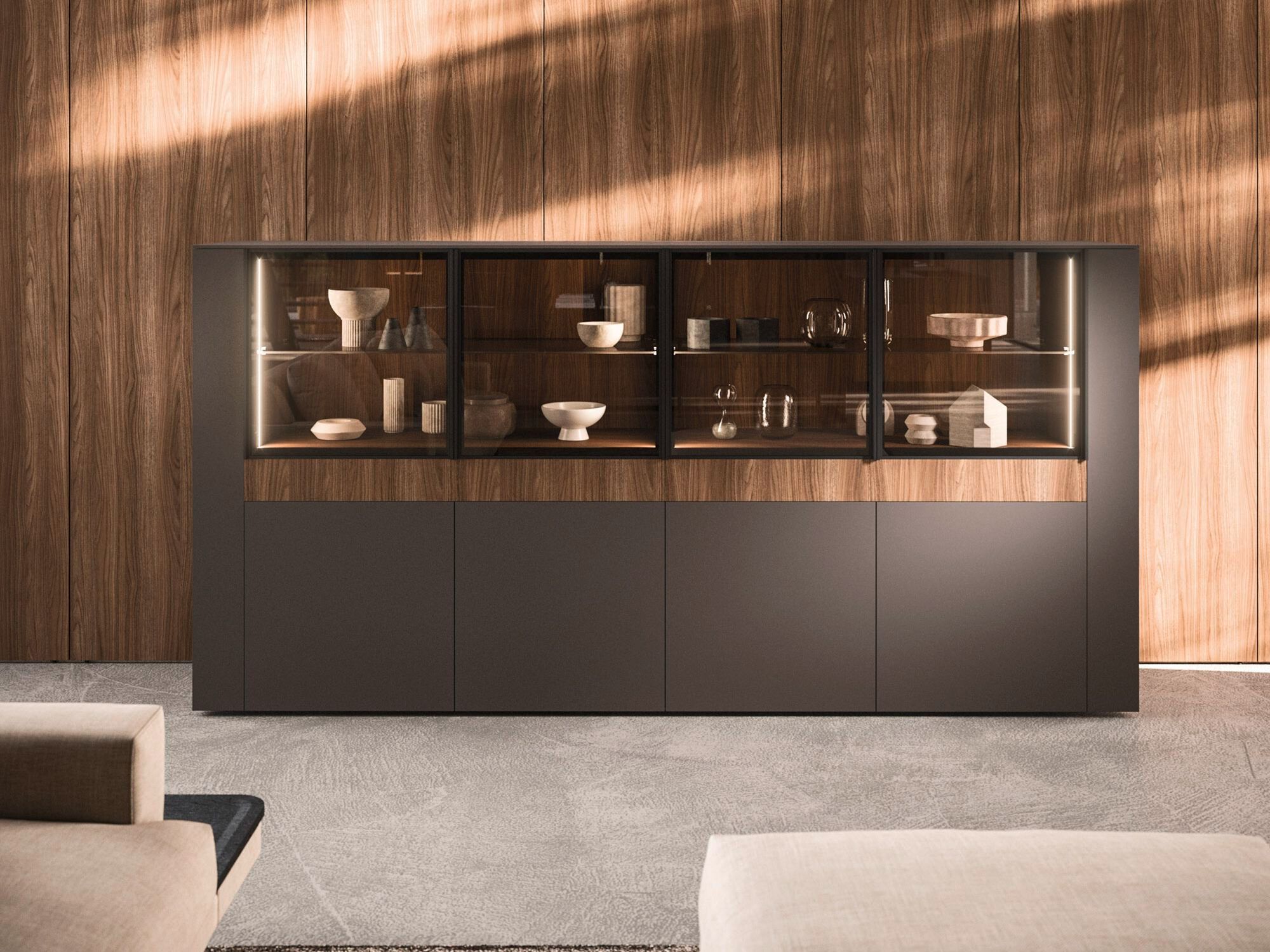 Секционный шкаф из алюминия и дерева Arrital Feeling Home ARCH-00103060