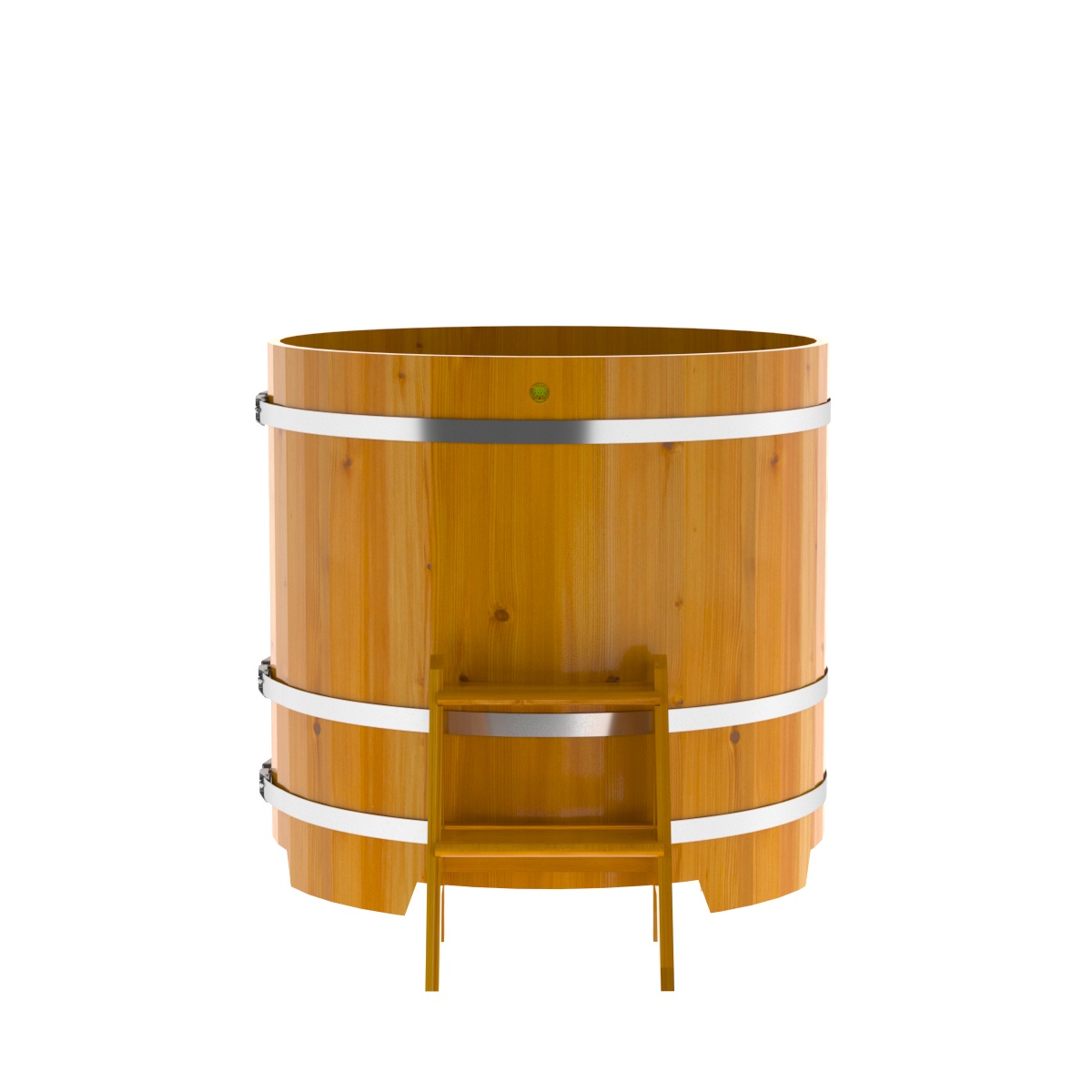 2223 Купель круглая из лиственницы Рустик d=1,17х1,1 натуральная Alyarus  - Вид №4