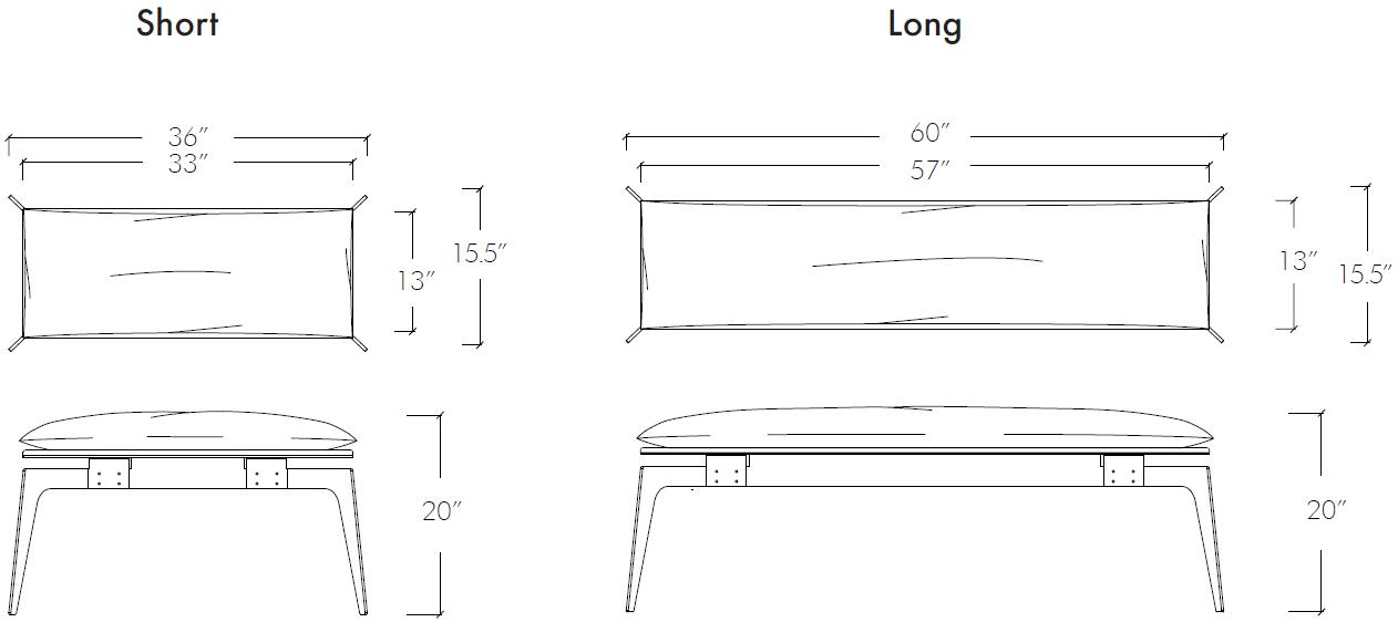 GABRIEL SCOTT Мягкая скамья из ткани Prong sun-id-1434797 - Вид №5