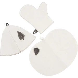 Набор для бани: шапка, рукавица, коврик