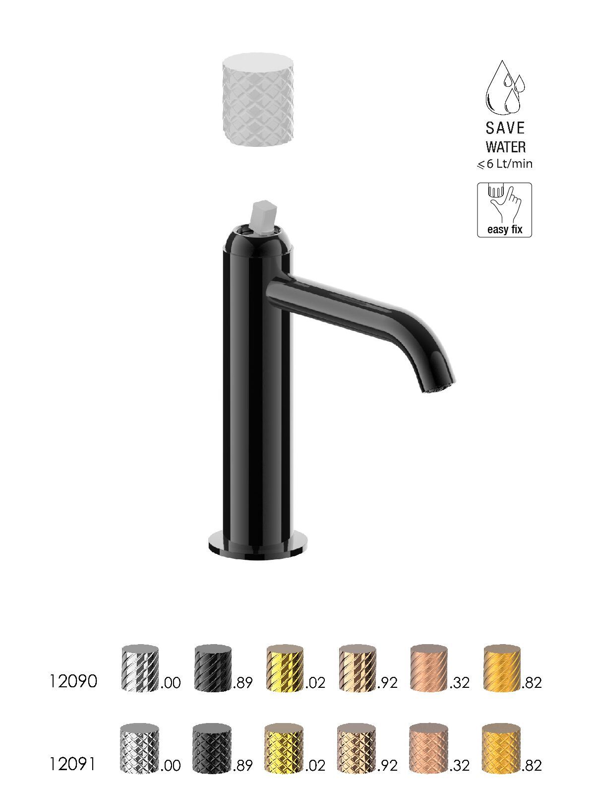 Однорычажный смеситель для раковины с ограничителем расхода Rubinetterie Frattini Pepe XLS ARCH-00058052 - Вид №13