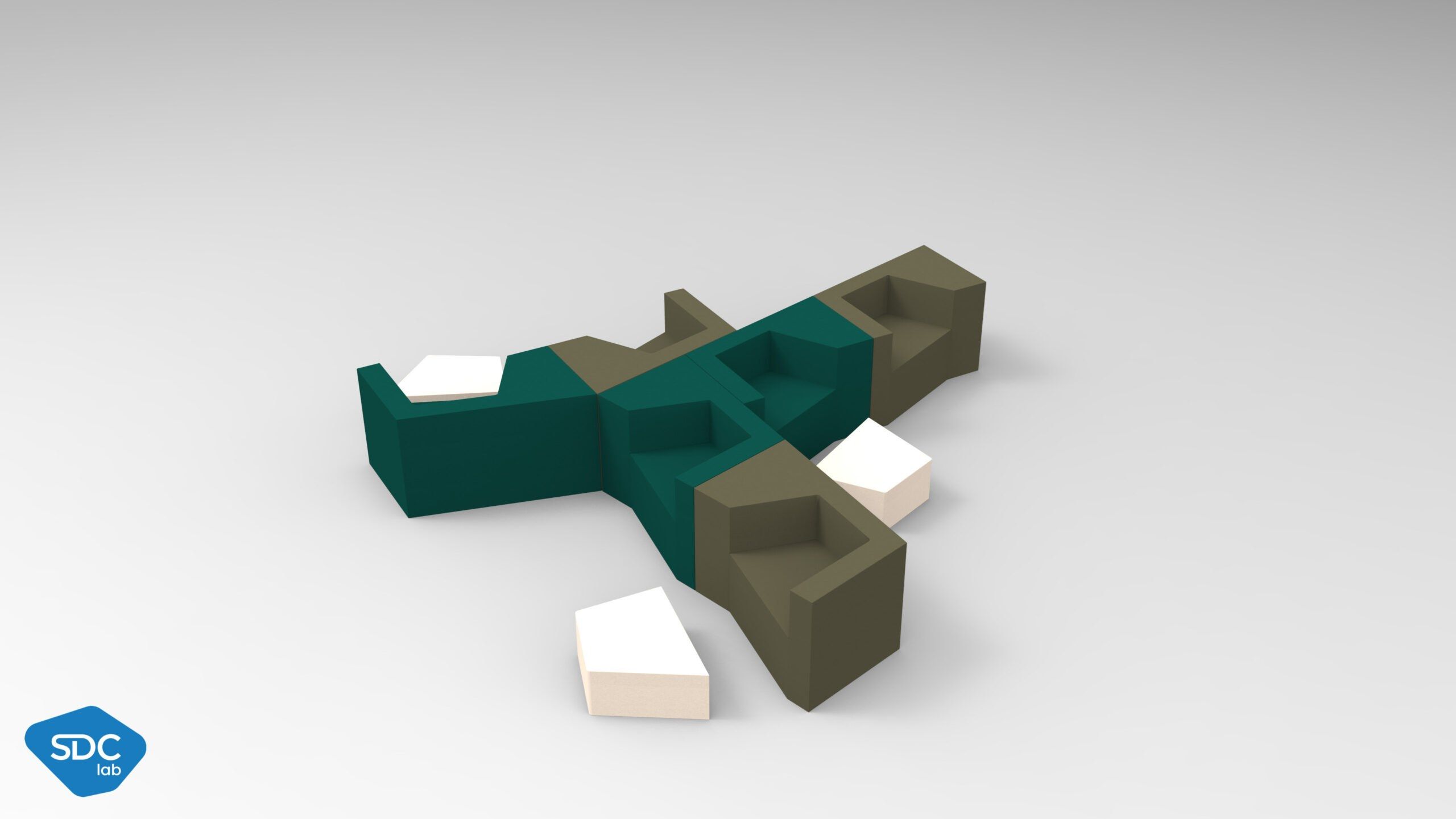 Пуф / подставка для ног из пены QM Quinze & Milan Dai ARCH-00046081 - Вид №3