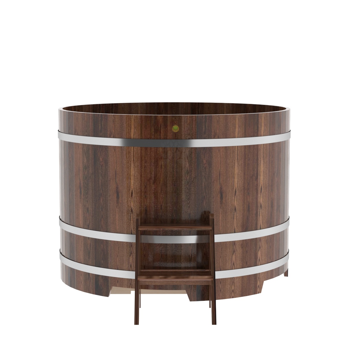 1206 Купель круглая из лиственницы d=1,50х1,1 морёная премиум Alyarus  - Вид №3