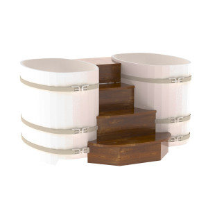 2333 Подиум на 2 купели 0,76х1,16 СЛ морёный Alyarus