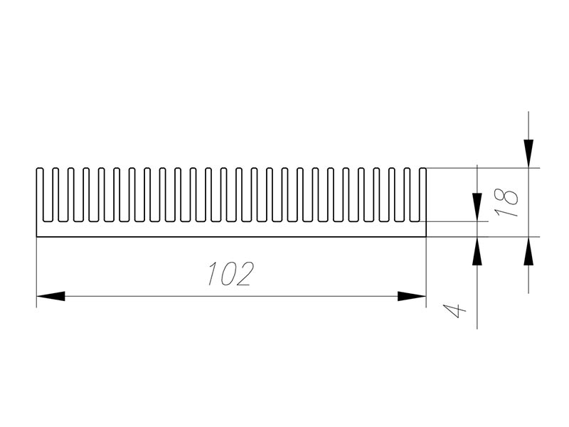 1524 Профиль алюминиевый 102 мм * 18 мм * 2,6 кг LAB.Space  - Вид №1