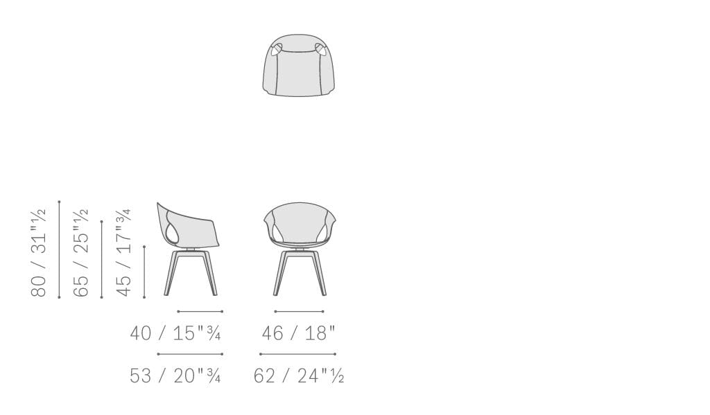 Кожаный поворотный стул с подлокотниками Poltrona Frau офис-офисные кресла ARCH-00130096 - Вид №11