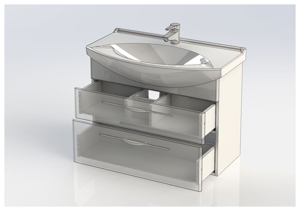 Тумба с раковиной Aquanet Ирвин 85 белый 0020397200175448 - Вид №4