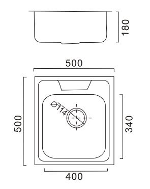 HB5050 Кухонная мойка , полированная сталь Haiba  - Вид №2
