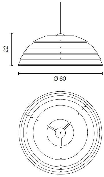 Martinelli Luce Подвесной светильник из алюминия  1889/bi  - Вид №5