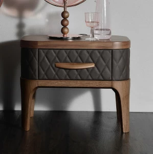 Прикроватная тумбочка черно-коричневая Tiffany Modern TONIN CASA MODERN 00-3981533 Коричневый;черный