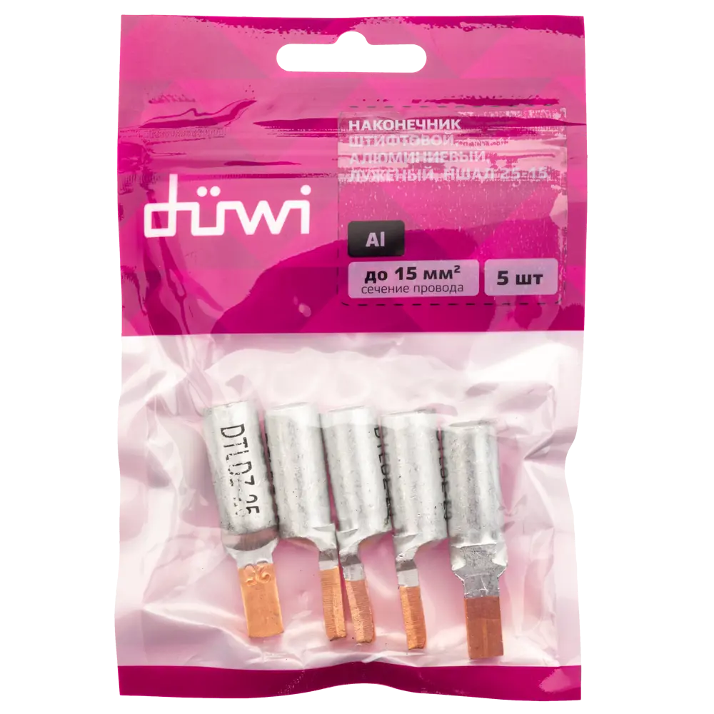 Наконечник штифтовой луженый DUWI для алюминиевых кабелей 25 мм² 87660317 STLM-1104196 - Вид №7