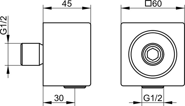 51147010000 Соединение-вывод для шланга DN 15 KEUCO Edition 11 - Вид №2