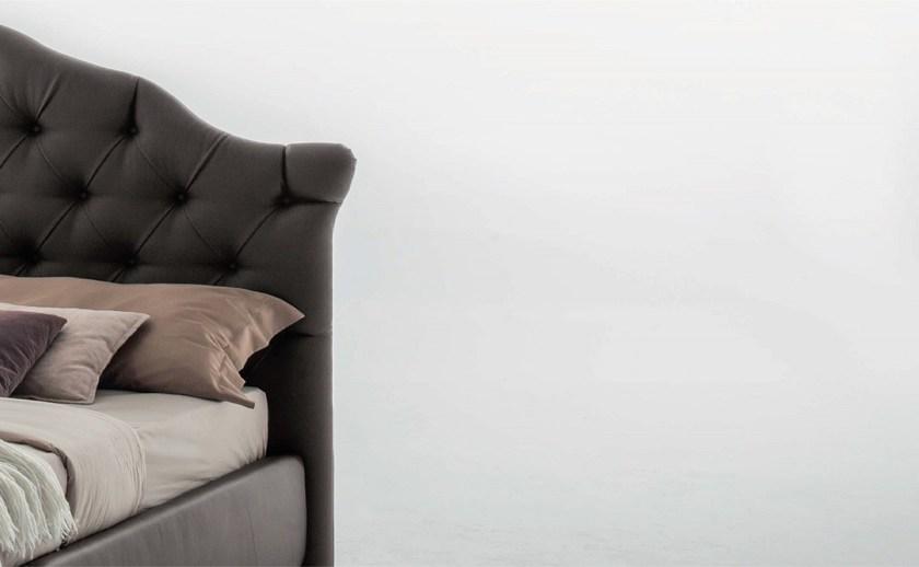 Tonin Casa Двуспальная кровать из кожи с тафтинговым изголовьем sun-id-1392159 - Вид №4