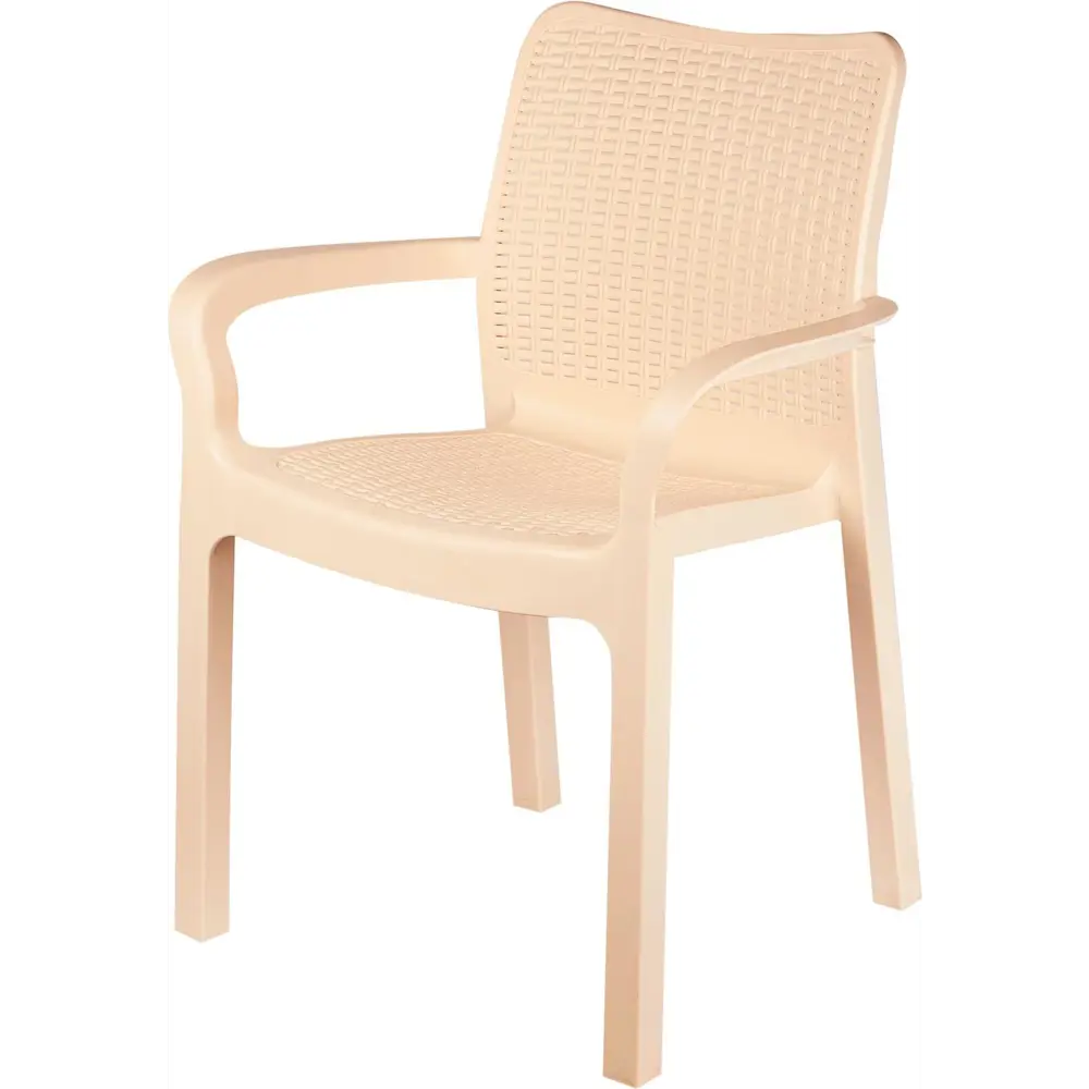 Стул Inreen Rattan 50.6х58х83.3 см пластик бежевый INGREEN STLM-2187209
