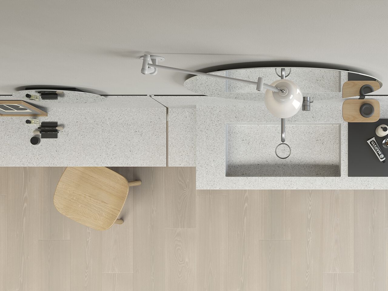 Полная мебель для ванной комнаты / меламиновый умывальник Rexa Interlude ARCH-00135894 - Вид №2