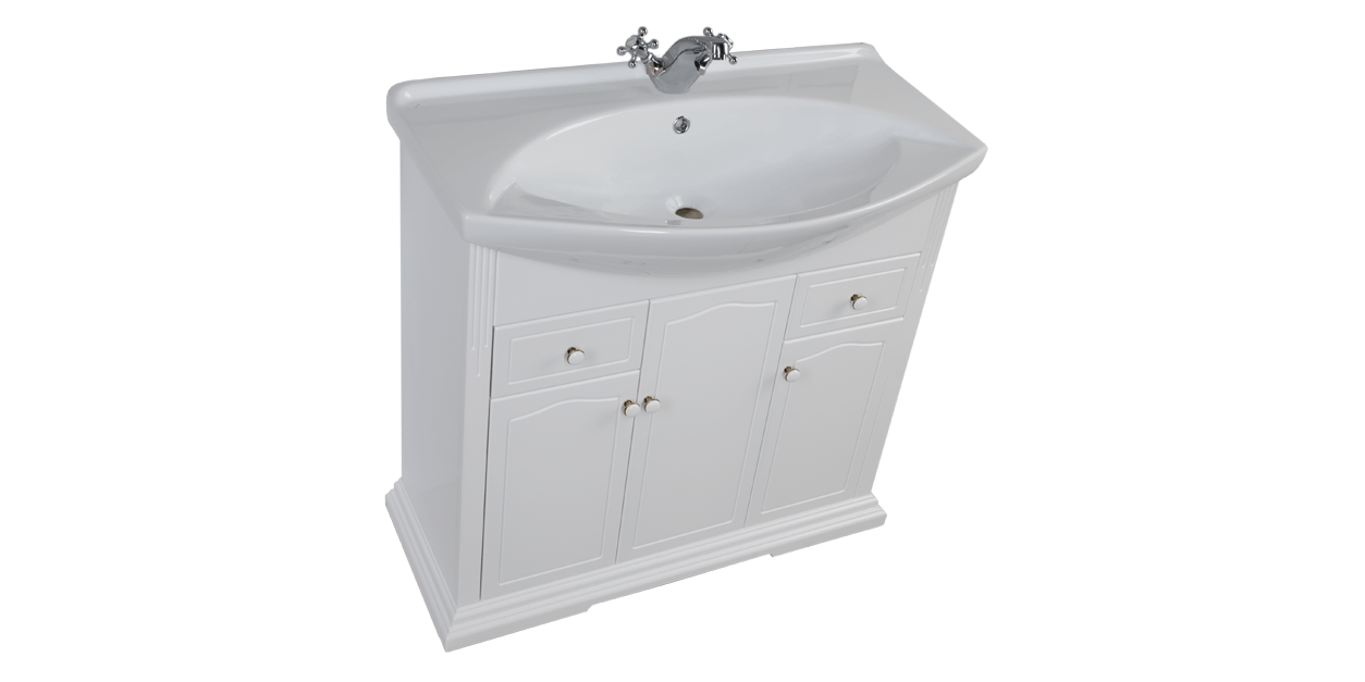 Комплект мебели Aquanet Лагуна 85 белый 00175445 - Вид №3