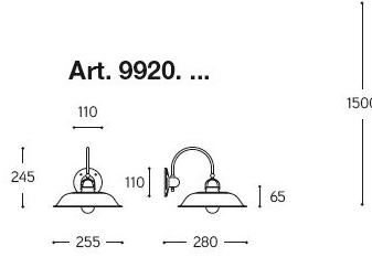Aldo Bernardi Настенный светильник из керамики с фиксированным кронштейном Provenza sun-id-1418469 - Вид №1