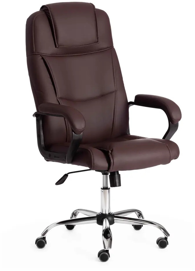90797217 Компьютерное кресло Tetchair Bergamo (22) экокожа цвет темно-коричневый STLM-1079070
