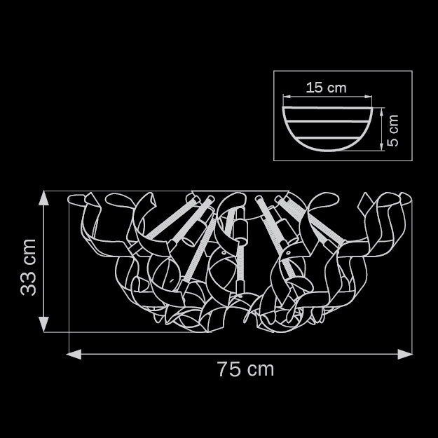 Потолочная люстра Lightstar Turbio 754099 LIGHTSTAR ДИЗАЙНЕРСКИЕ, TURBIO 058345 Серебро  - Вид №1
