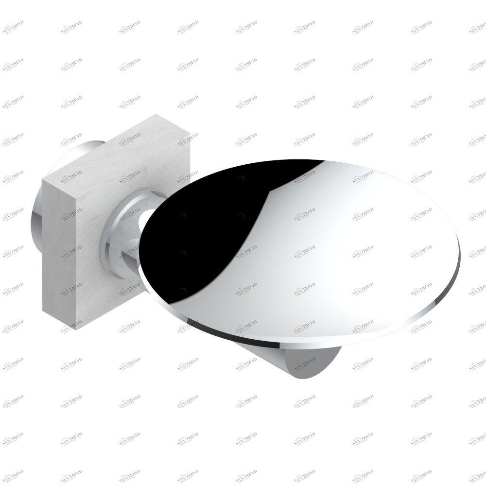 G3V-546 Мыльница настенная Ø 100 мм Thg-paris Montaigne marbre blanc Vénus Хром G3V-546 CAT.A