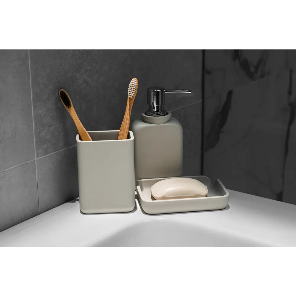 Стакан Vidage Sine Titulo для зубных щеток в бежевом цвете 89720255 STLM-0079872 - Вид №2