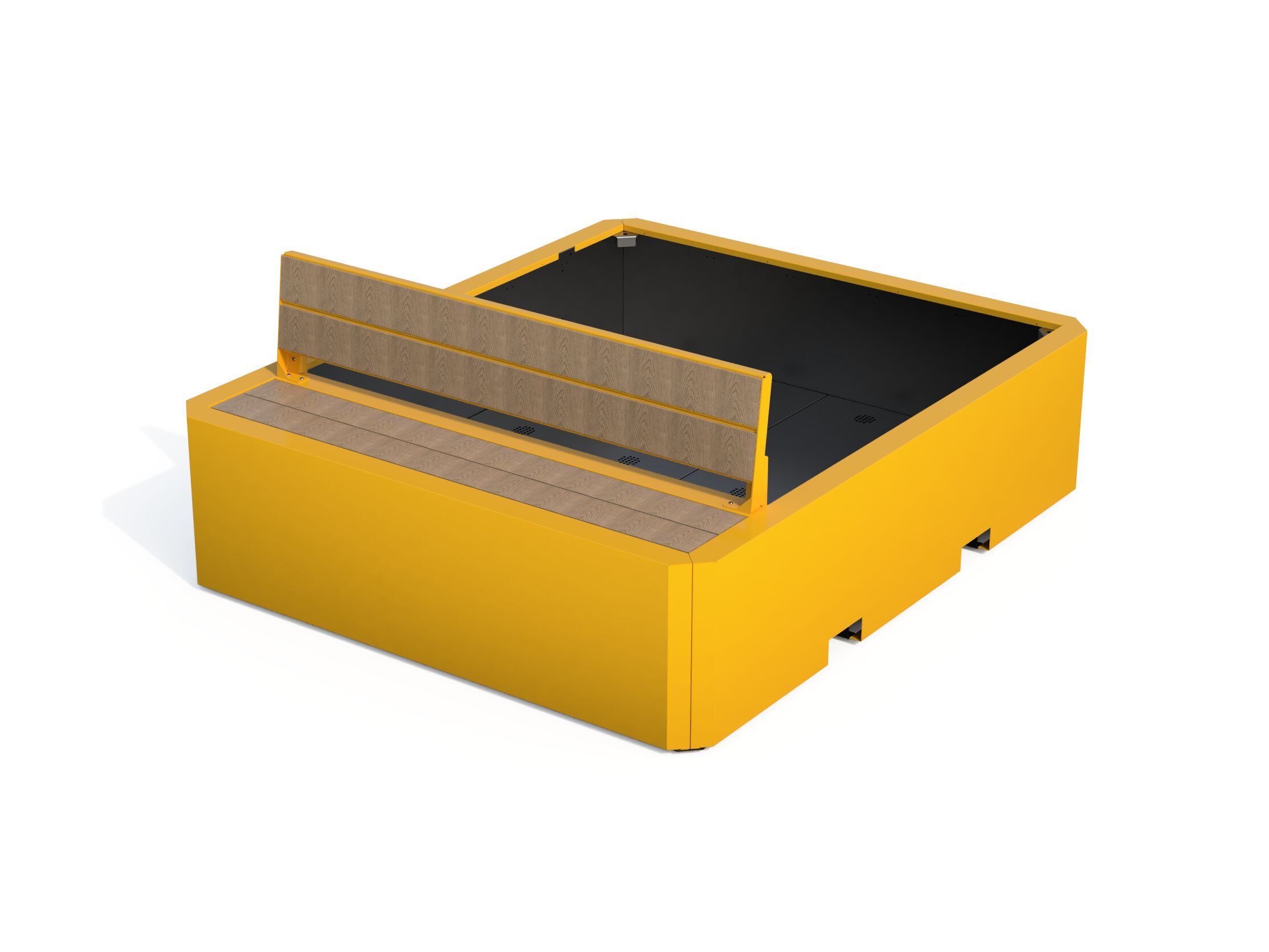 Стальная скамейка со встроенным плантатором Studio Città Lets-Park ARCH-00037121