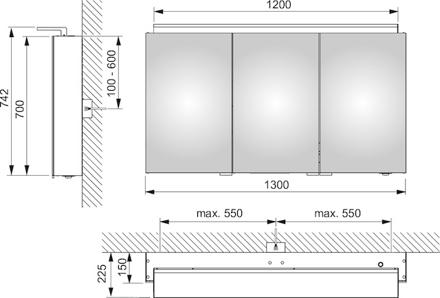 13606171302 Зеркальный шкаф KEUCO Royal L1 - Вид №2